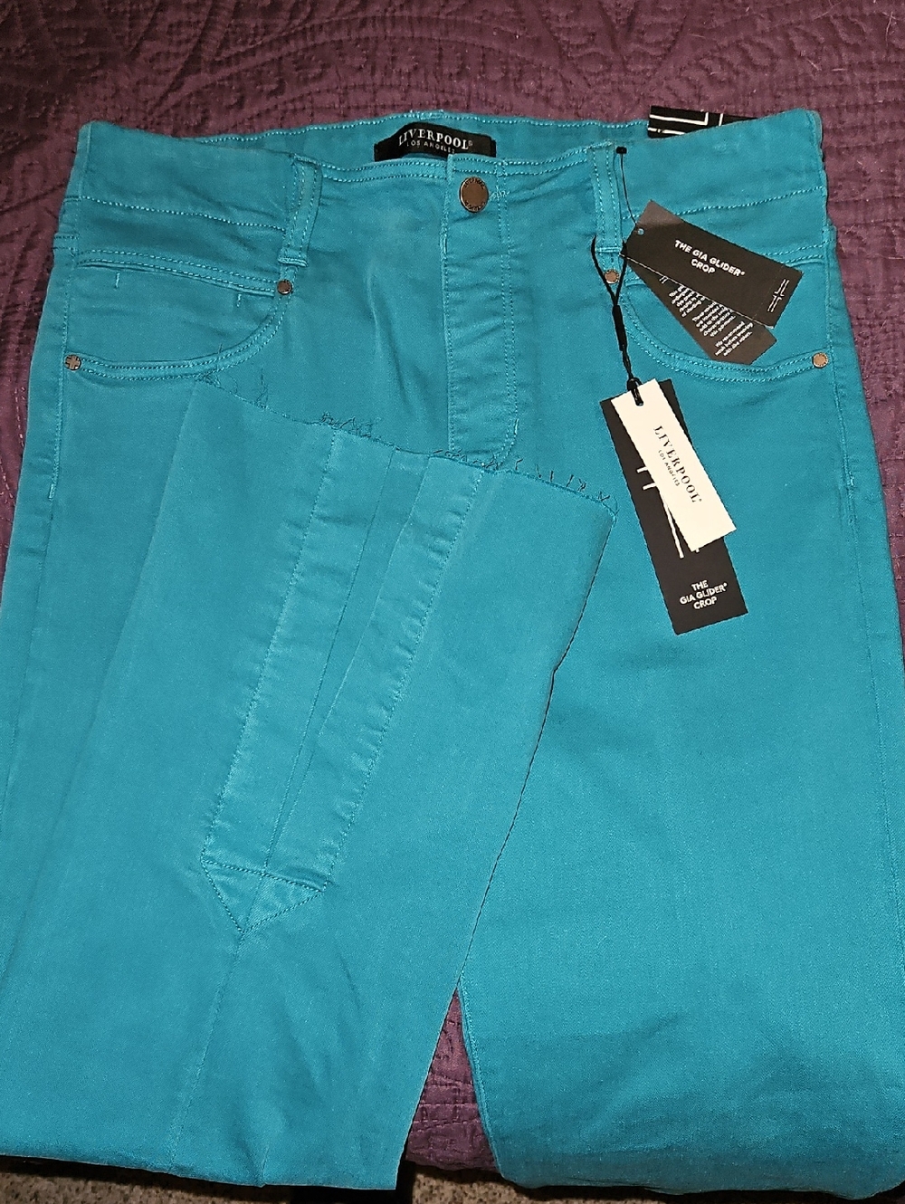 Liverpool Teal Skinny Jeans - Vibrant Teal Blue NWT